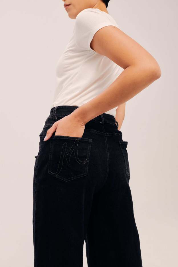 Good Black Wideleg Silhouette Jeans