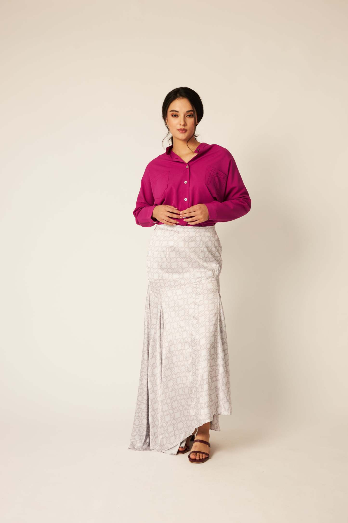 Serena Grey Asymmetrical Skirt