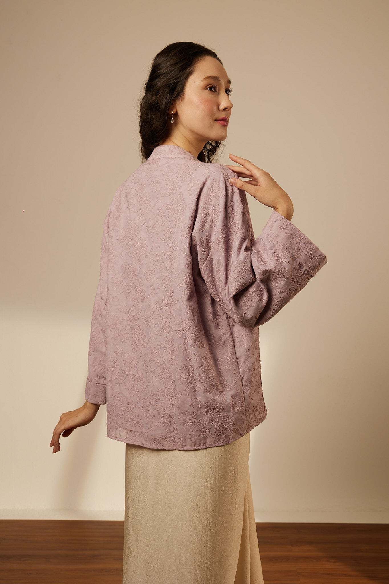 Iris Mauve Lace Top