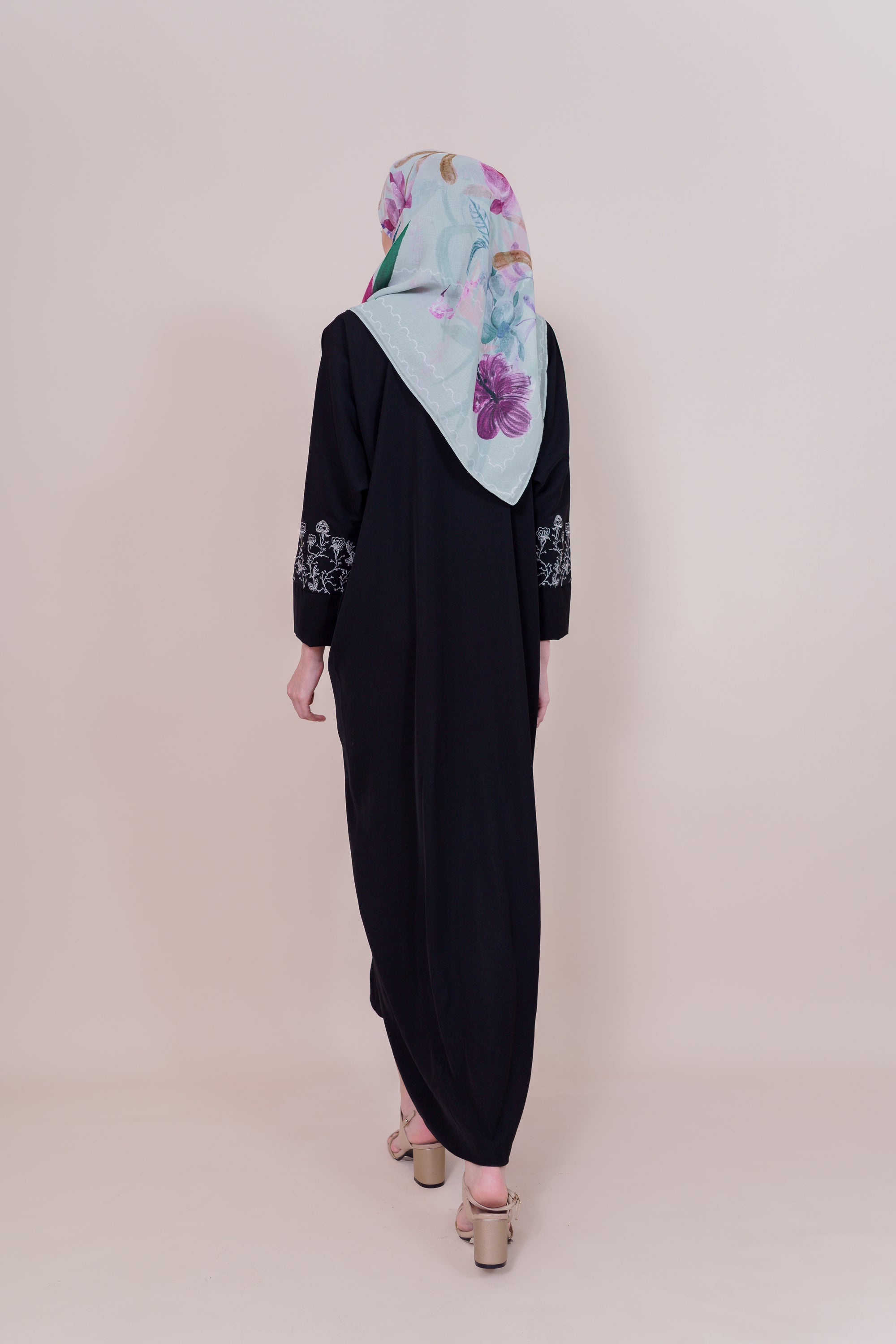 Medina Embroidered Black Dress