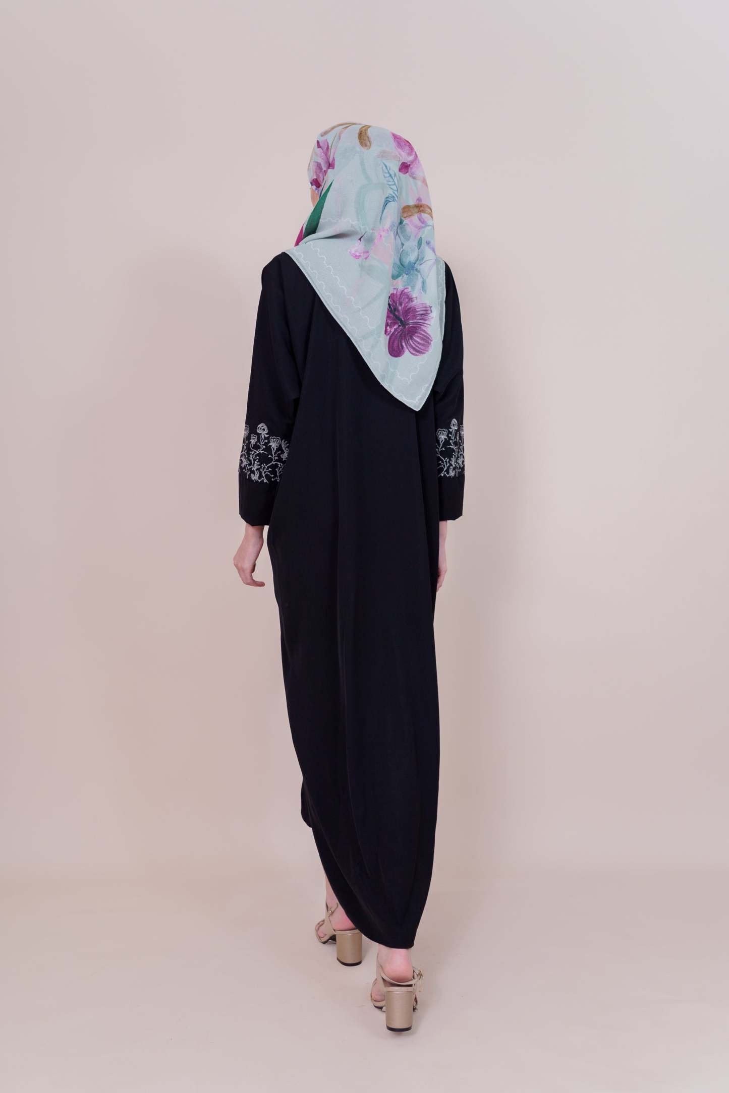 Medina Embroidered Black Dress