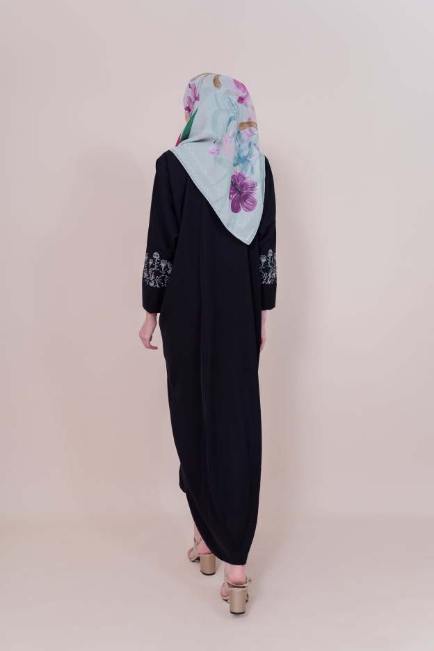 Medina Embroidered Black Dress