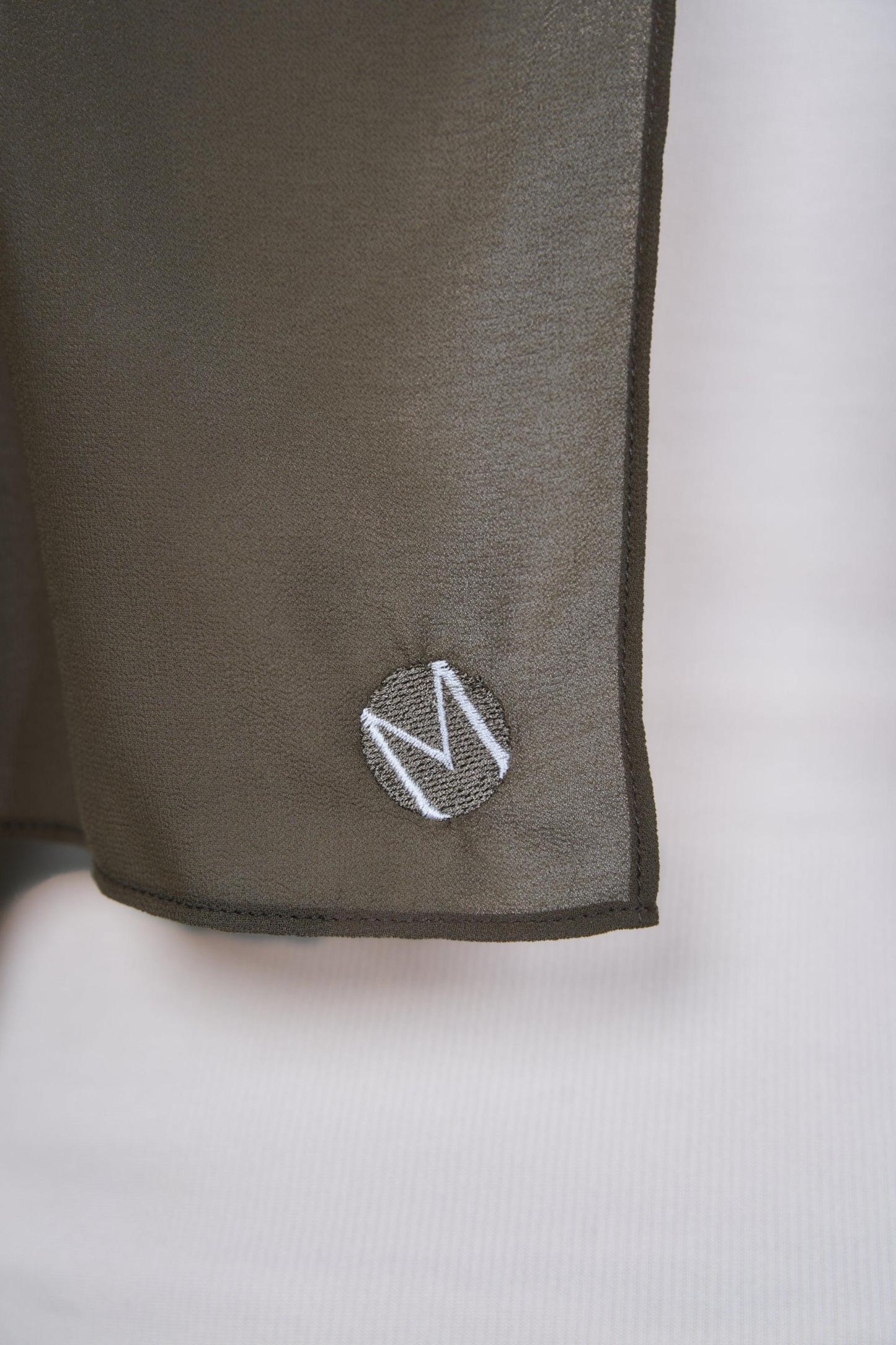 Women's Chiffon Shawl in Olive