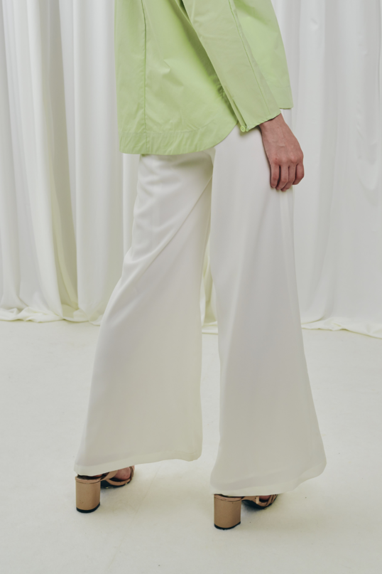 White Wide Leg Pants
