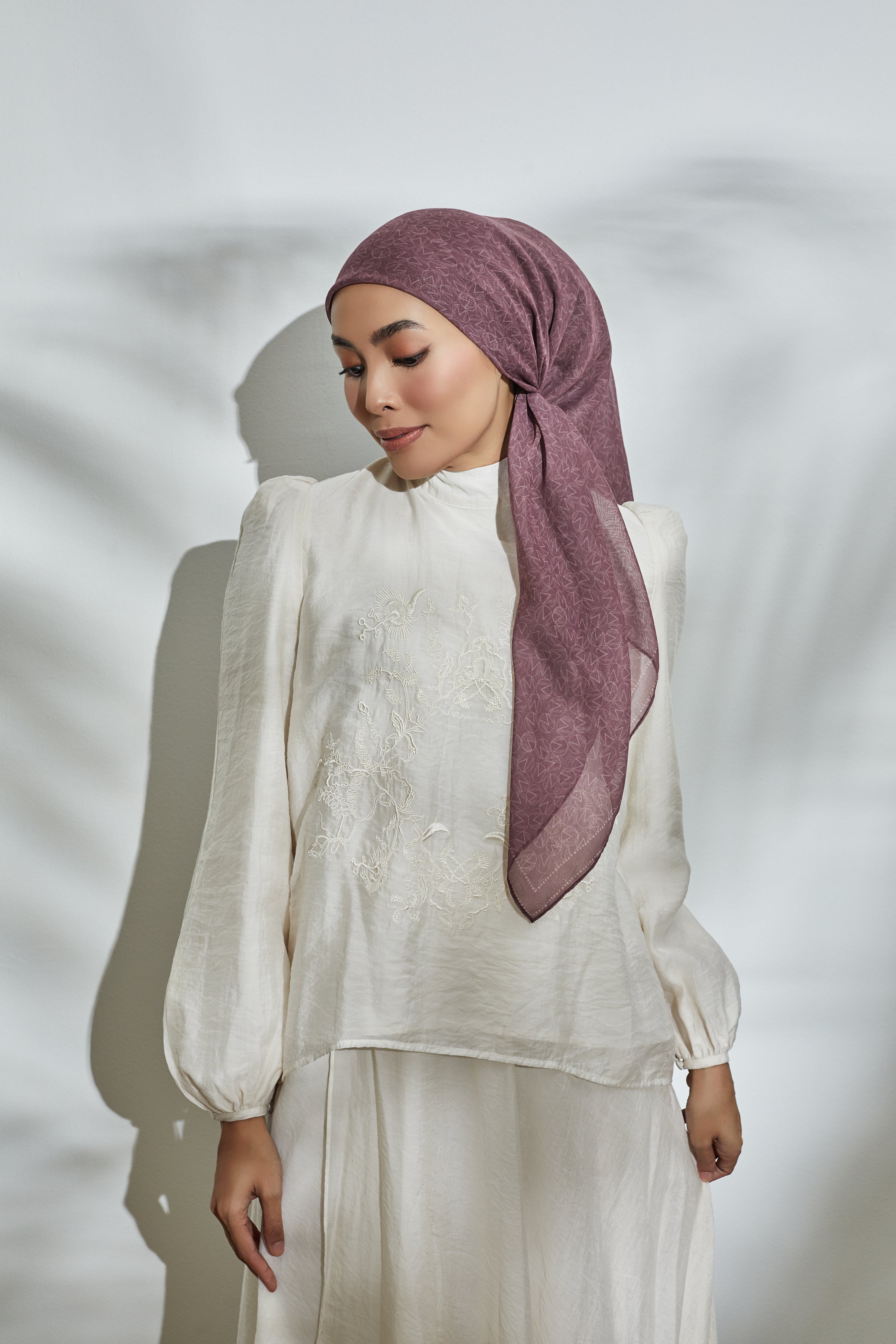 Flown Away Burgundy Square Scarf