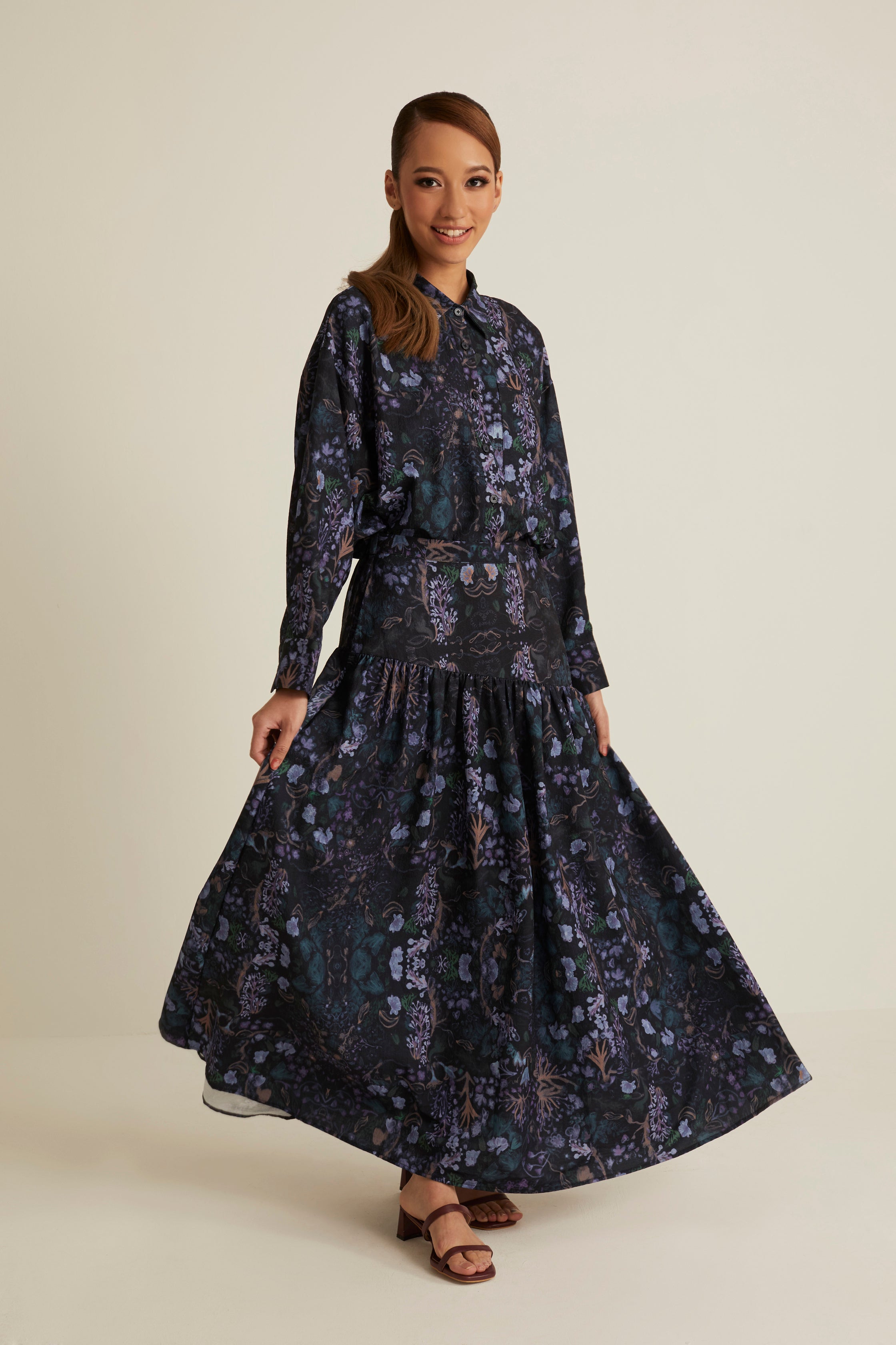 Esme Black Printed Skirt