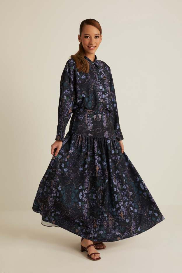 Esme Black Printed Skirt
