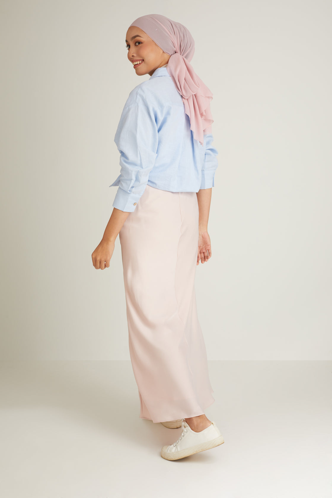  Cariño Soft Pink Bias Skirt 