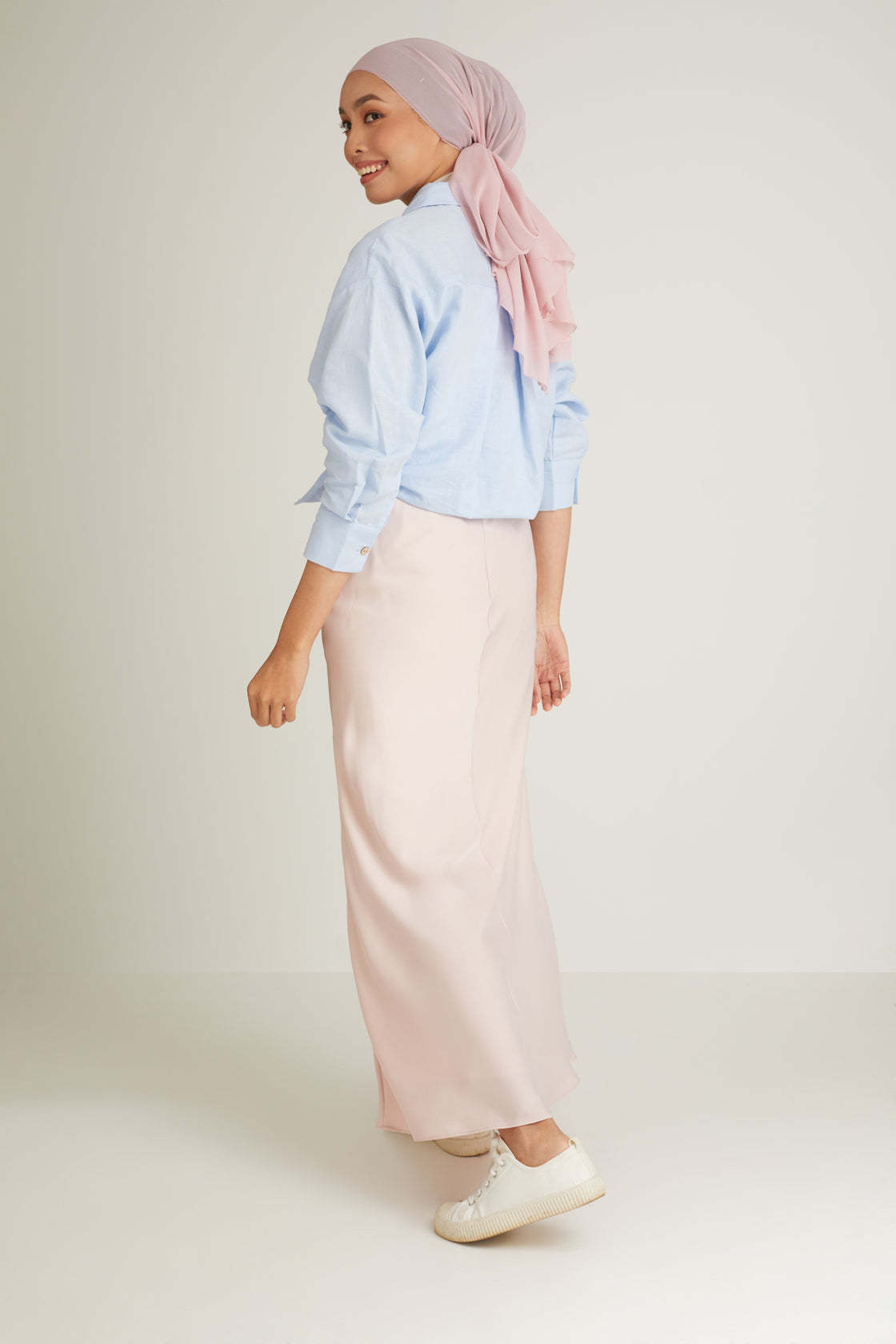  Cariño Soft Pink Bias Skirt 