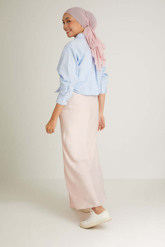  Cariño Soft Pink Bias Skirt 