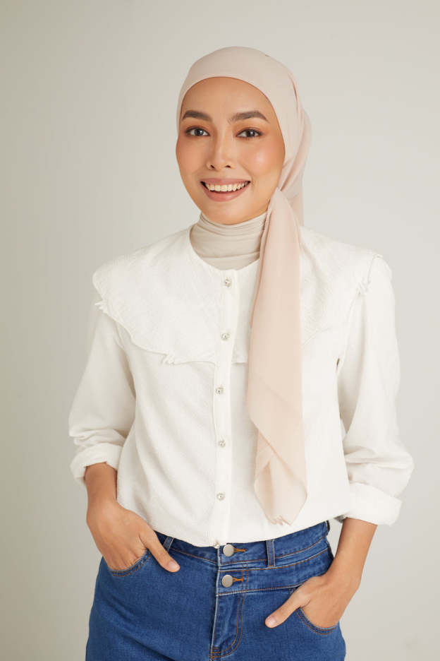 Clara Soft Nude Color Scarf 