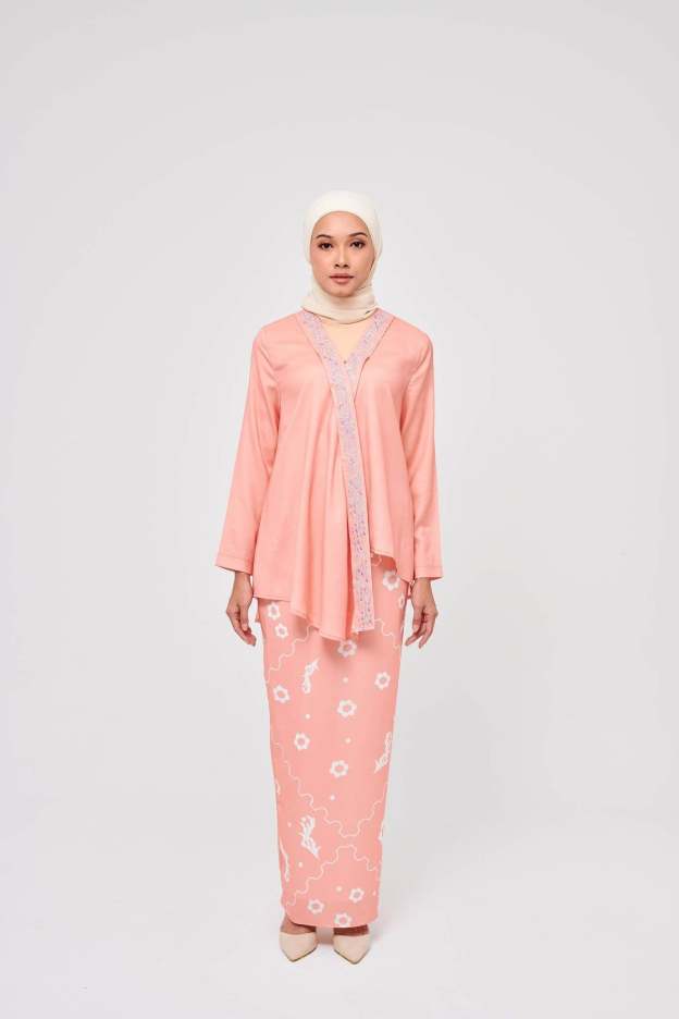 Seri Salmon Wrap Kurung - Mimpikita