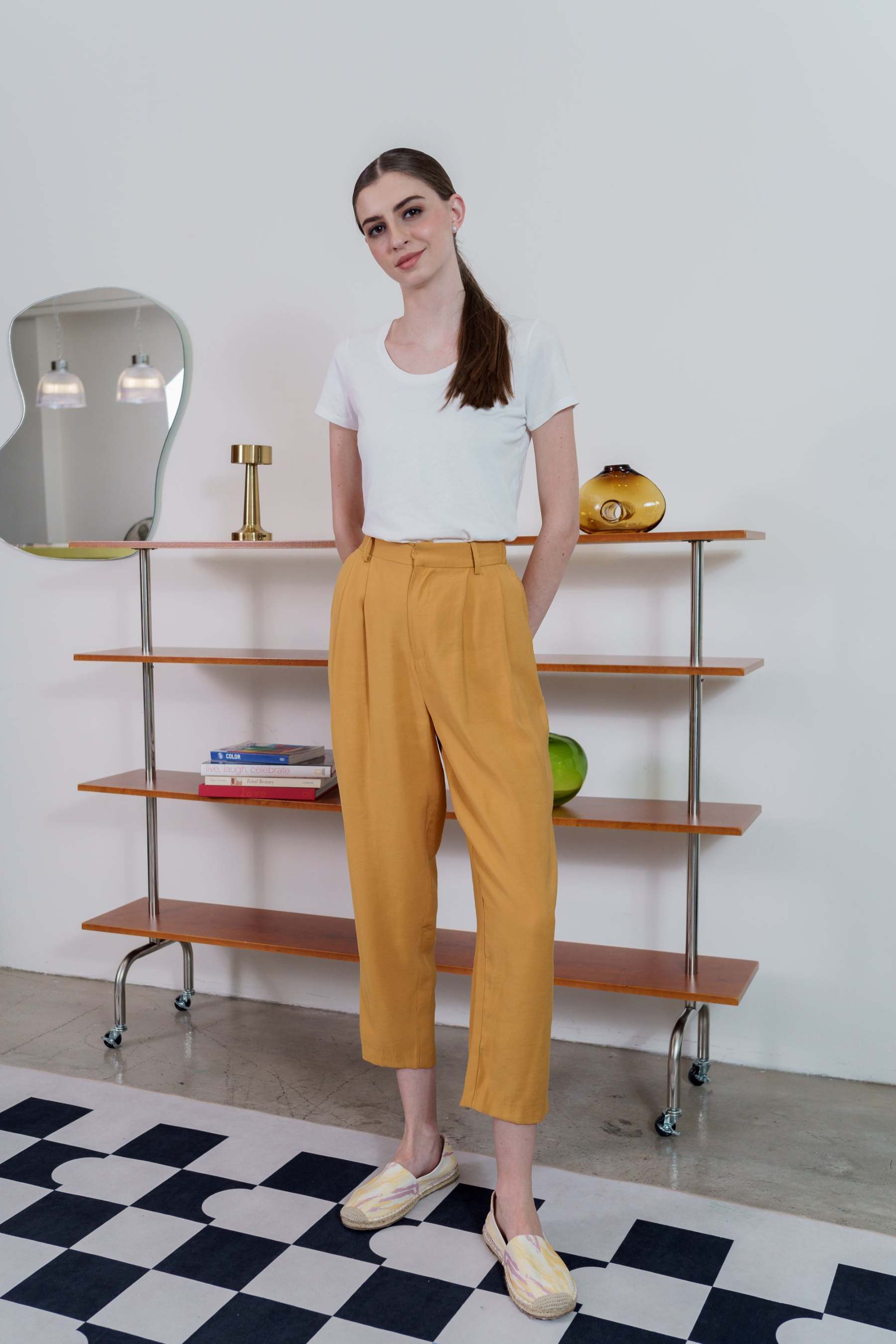 Mustard Tapered Women's Pants 