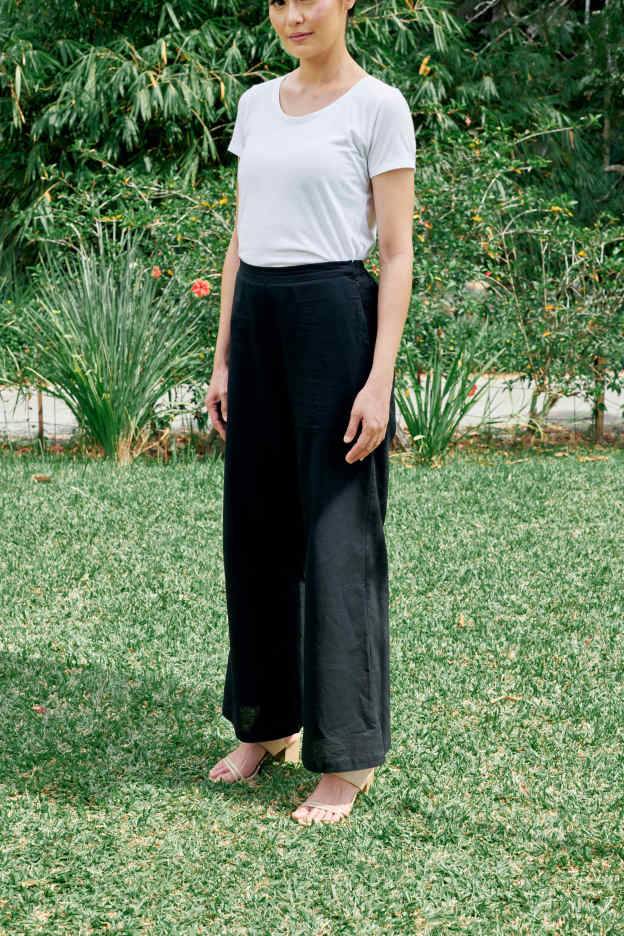 Shea Black Linen Pants