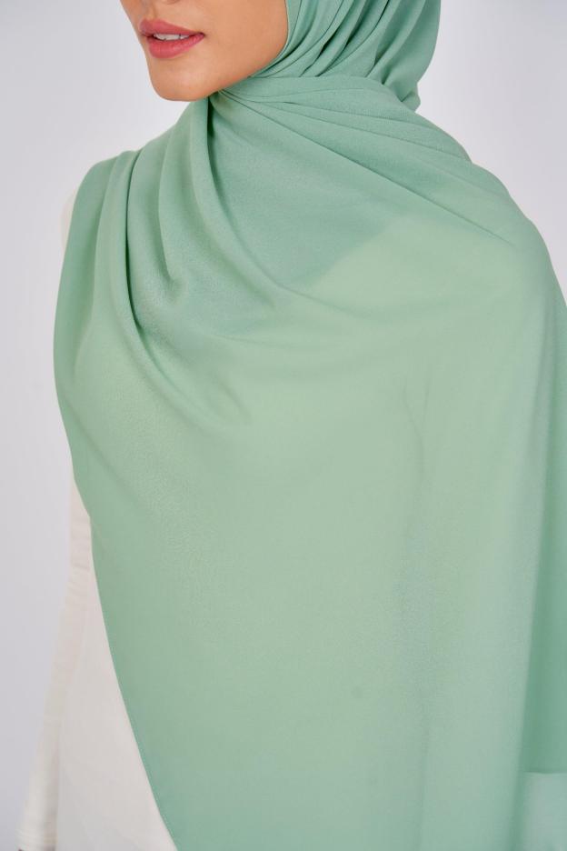 Women's Chiffon Shawl in Sage Green