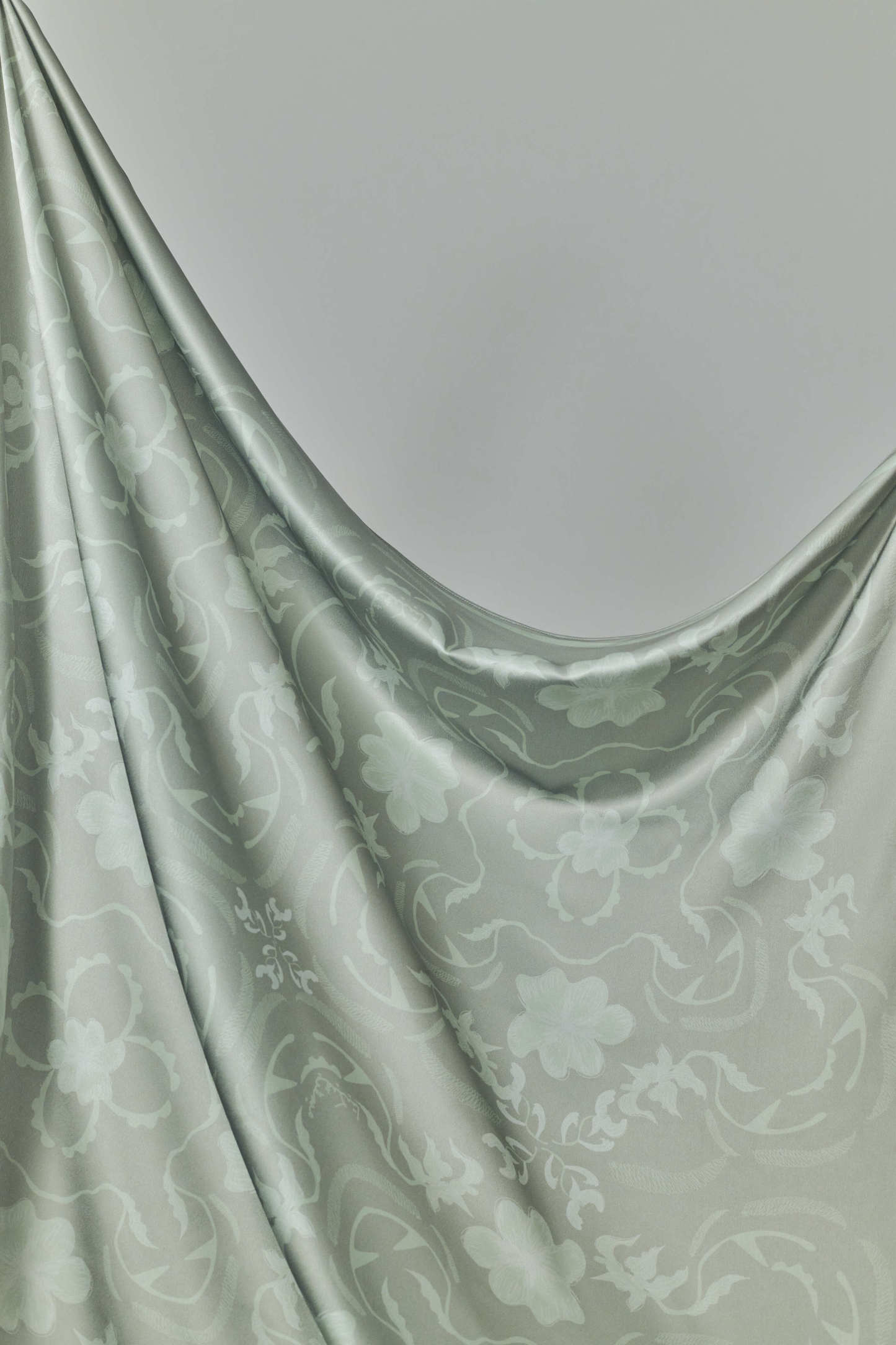 Hanna Sage Green Satin Square Scarf