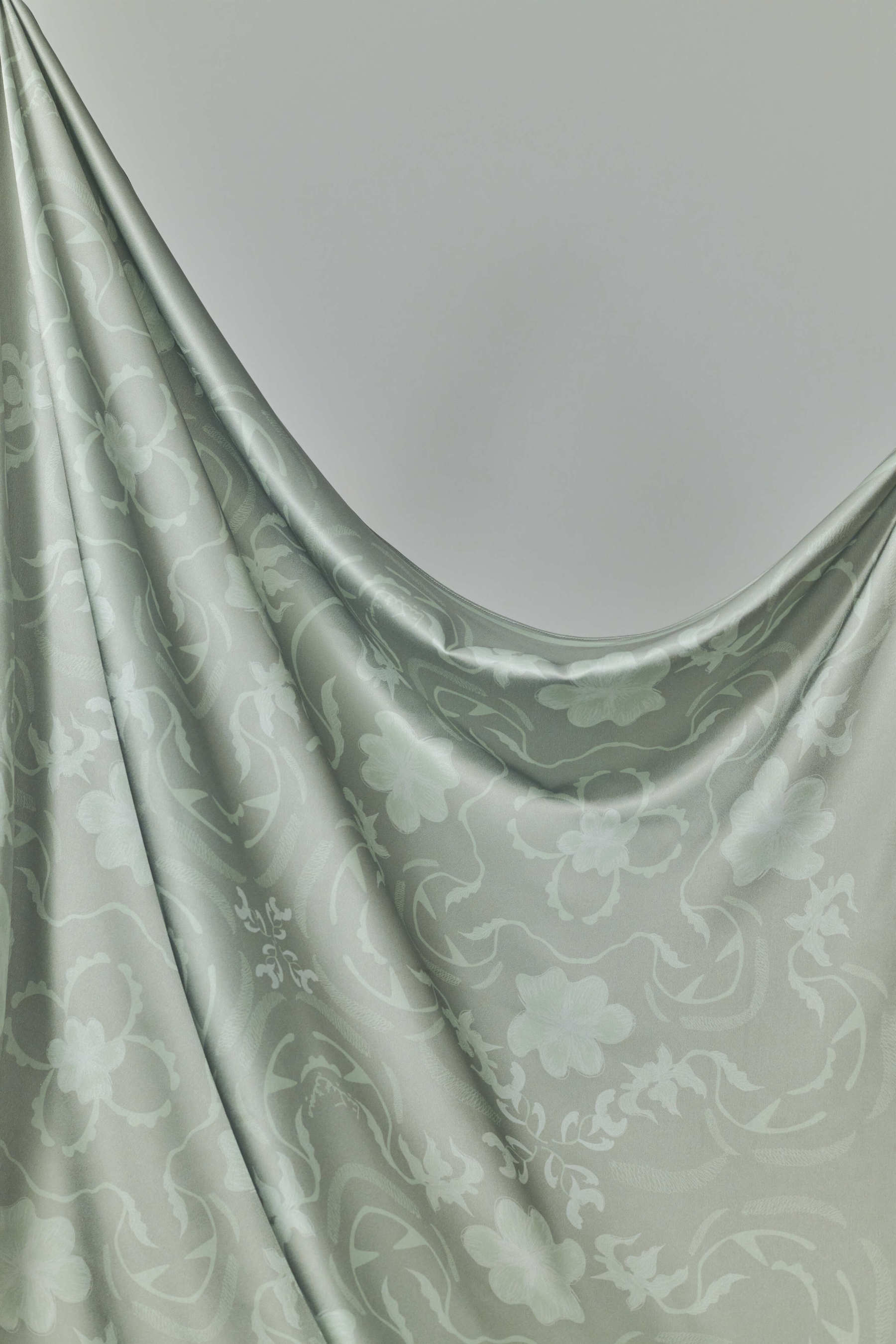 Hanna Sage Green Satin Square Scarf
