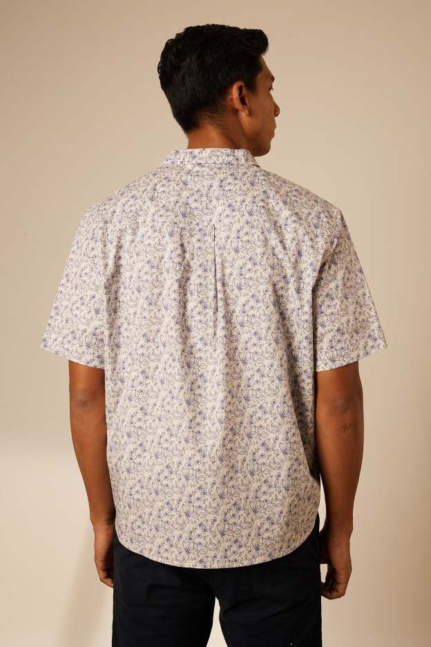 Adi Brown Collared Button-Up Shirt - Men's