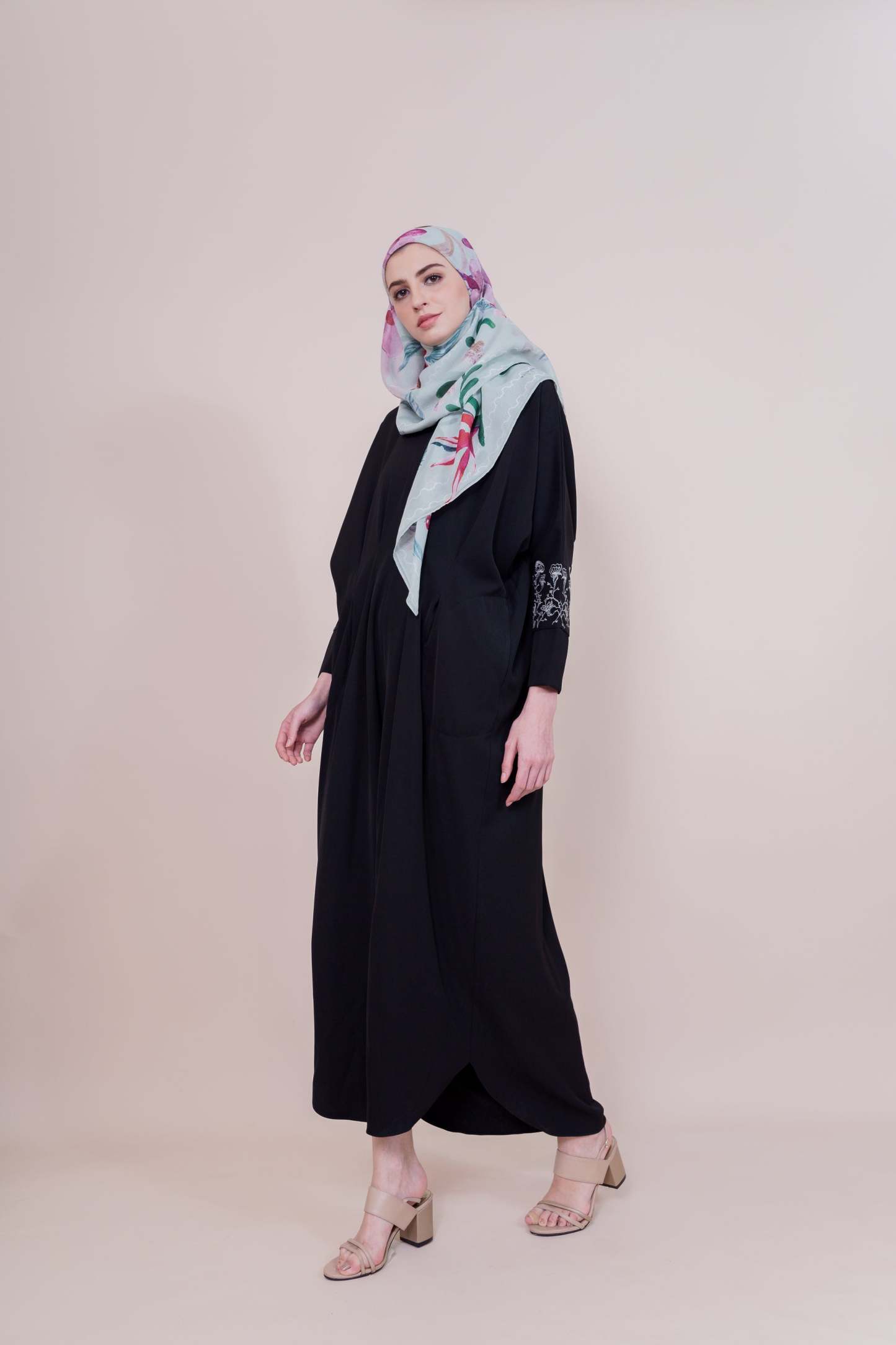 Medina Embroidered Black Dress