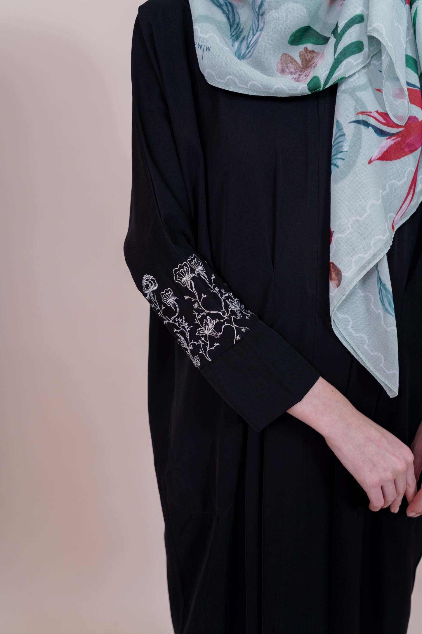 Medina Embroidered Black Dress
