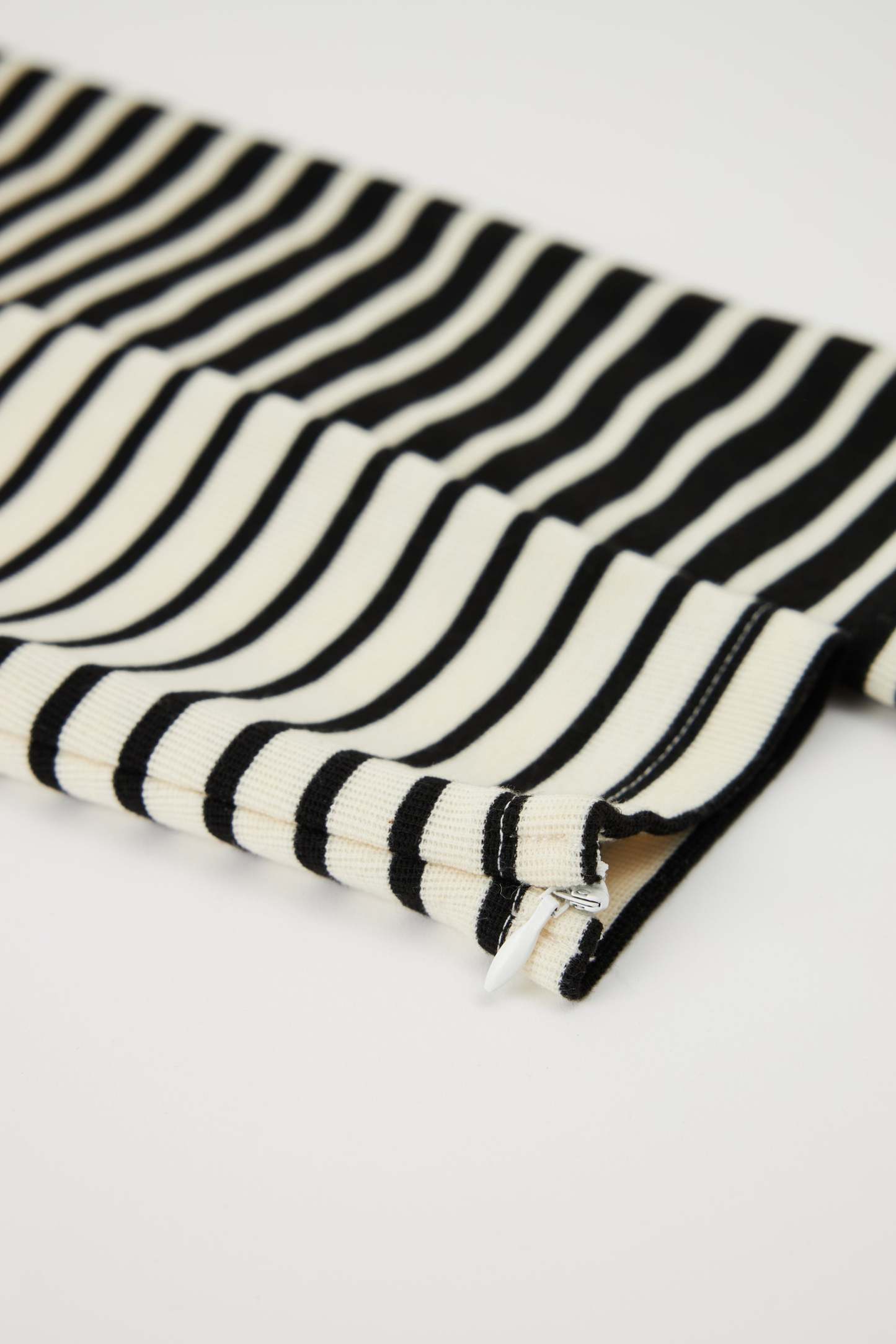 Black Striped Wool Top for Women