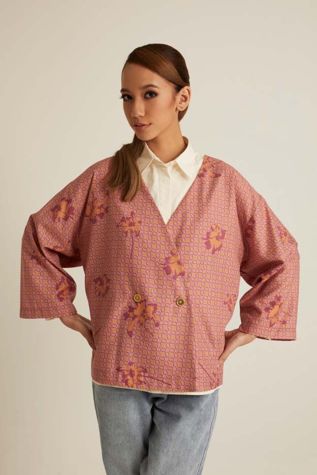 Nara Pink Printed Kimono