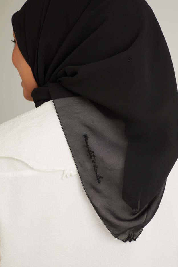 Clara Black Head Scarf 