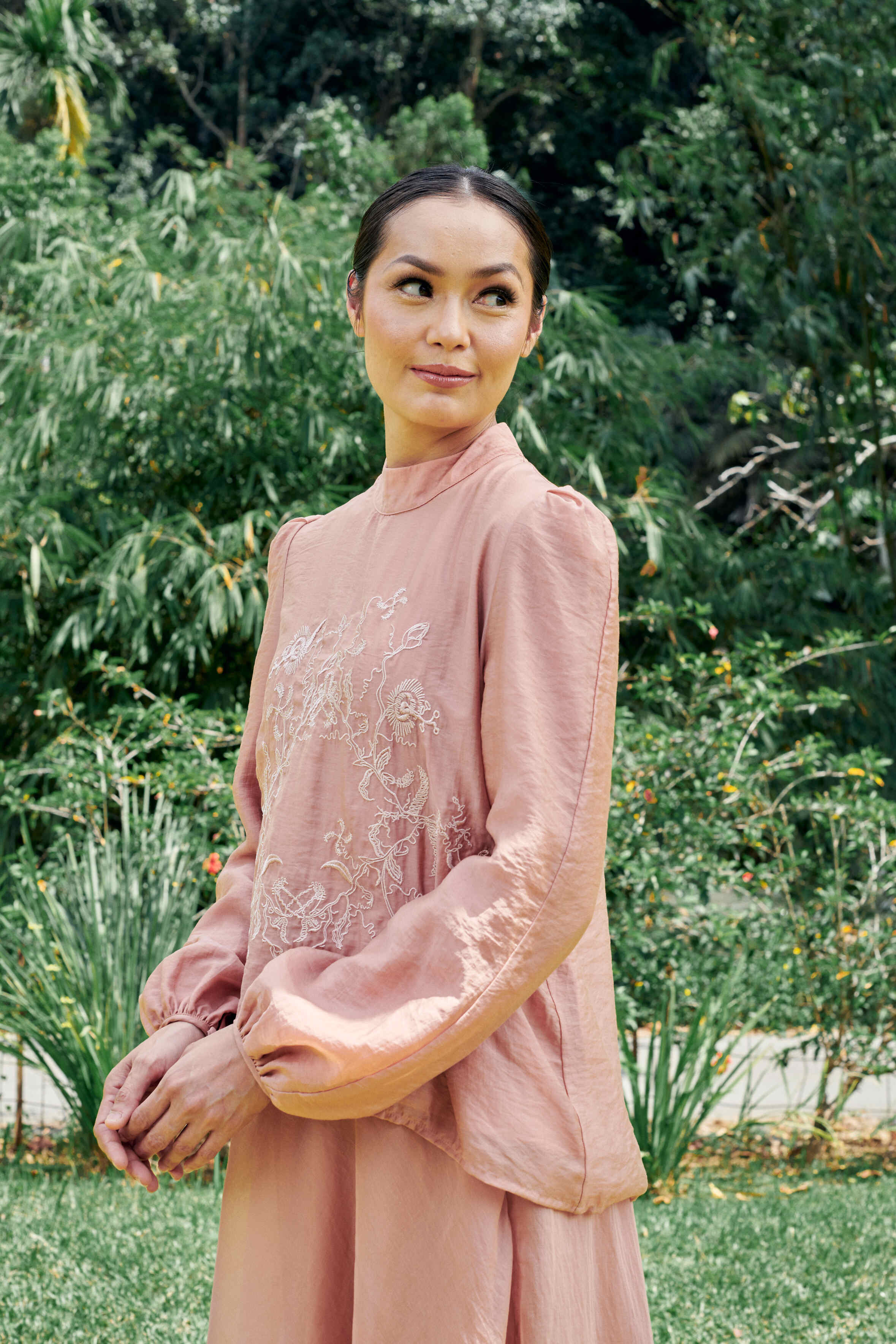 Asha Rose Brown Long Sleeve Top
