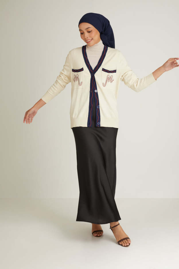 Chéri Ivory Wool Cardigan for Women
