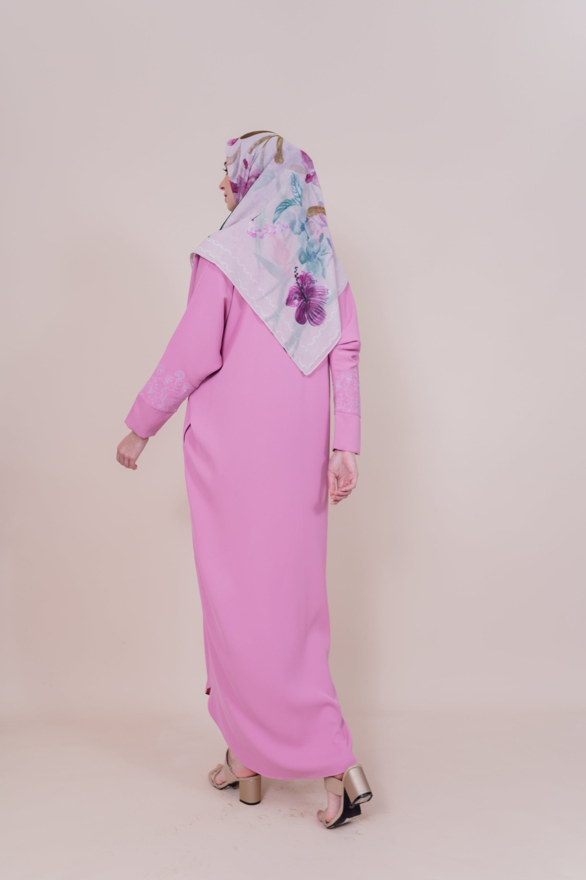 Medina Embroidered Pink Women's Dress