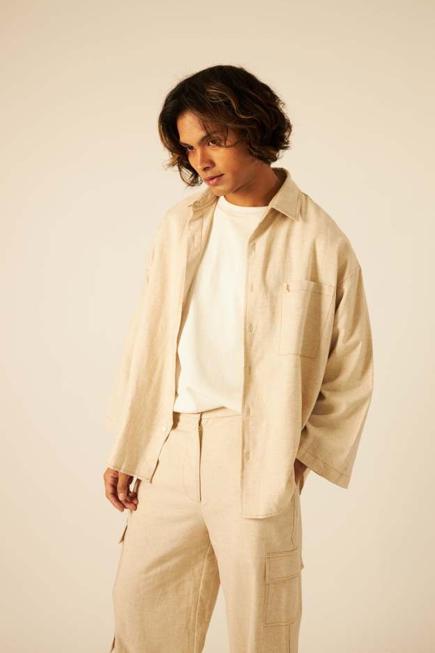 Nude Double Stitched Shirt