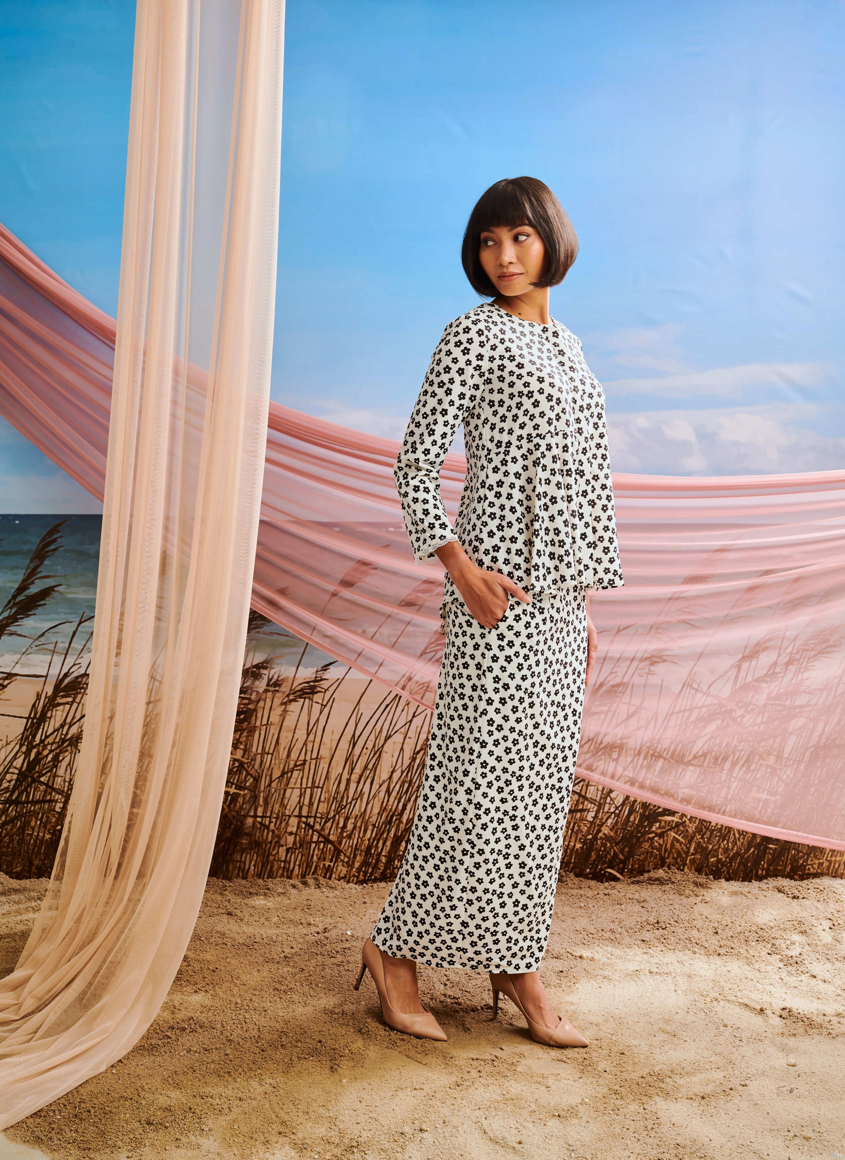 Bunga Flare Baju Kurung Set