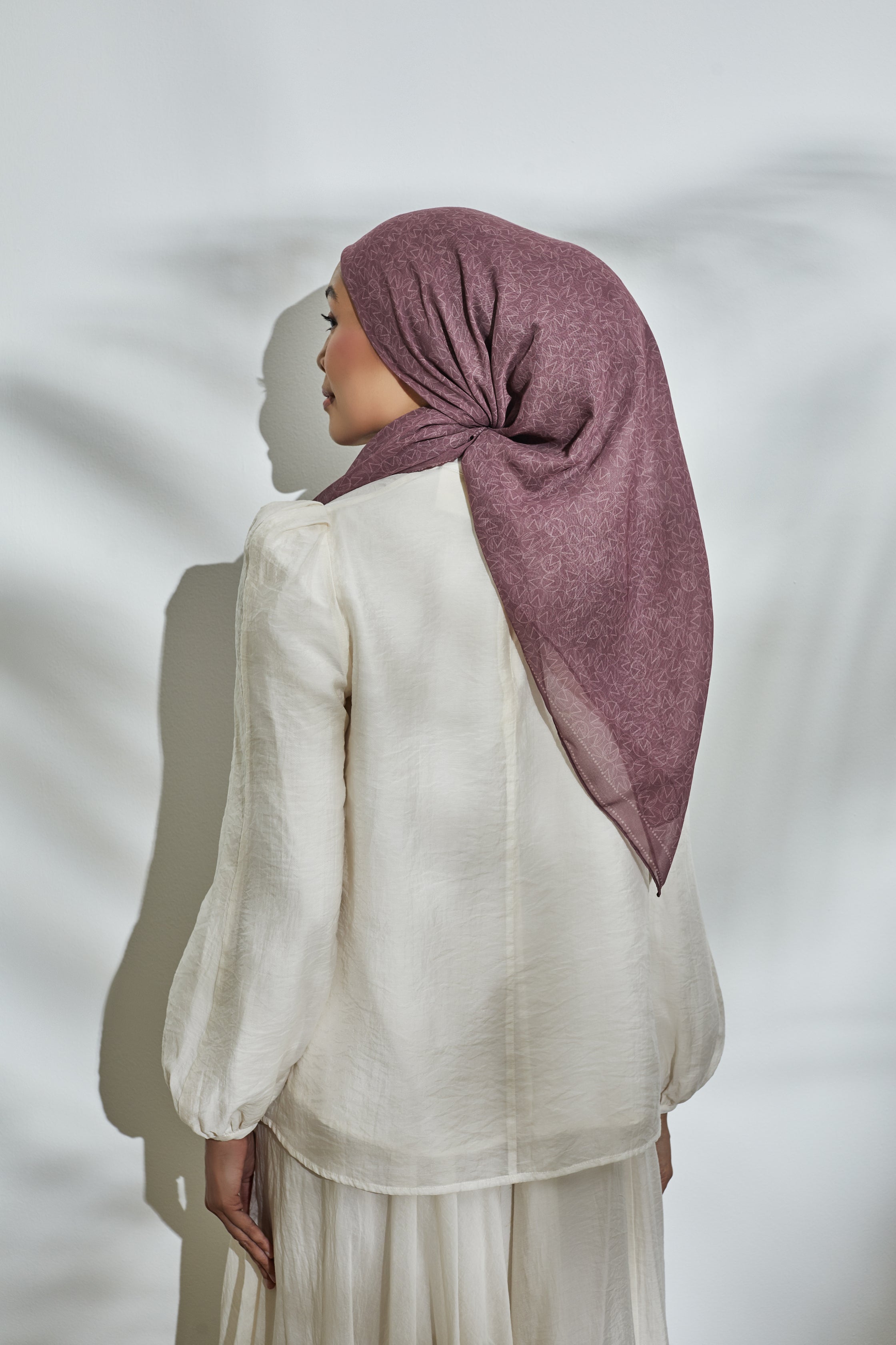 Flown Away Burgundy Square Scarf