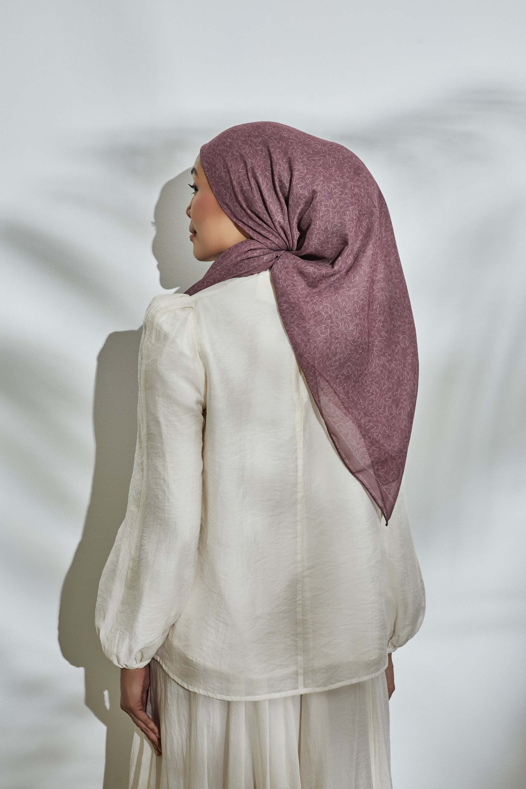 Flown Away Burgundy Square Scarf