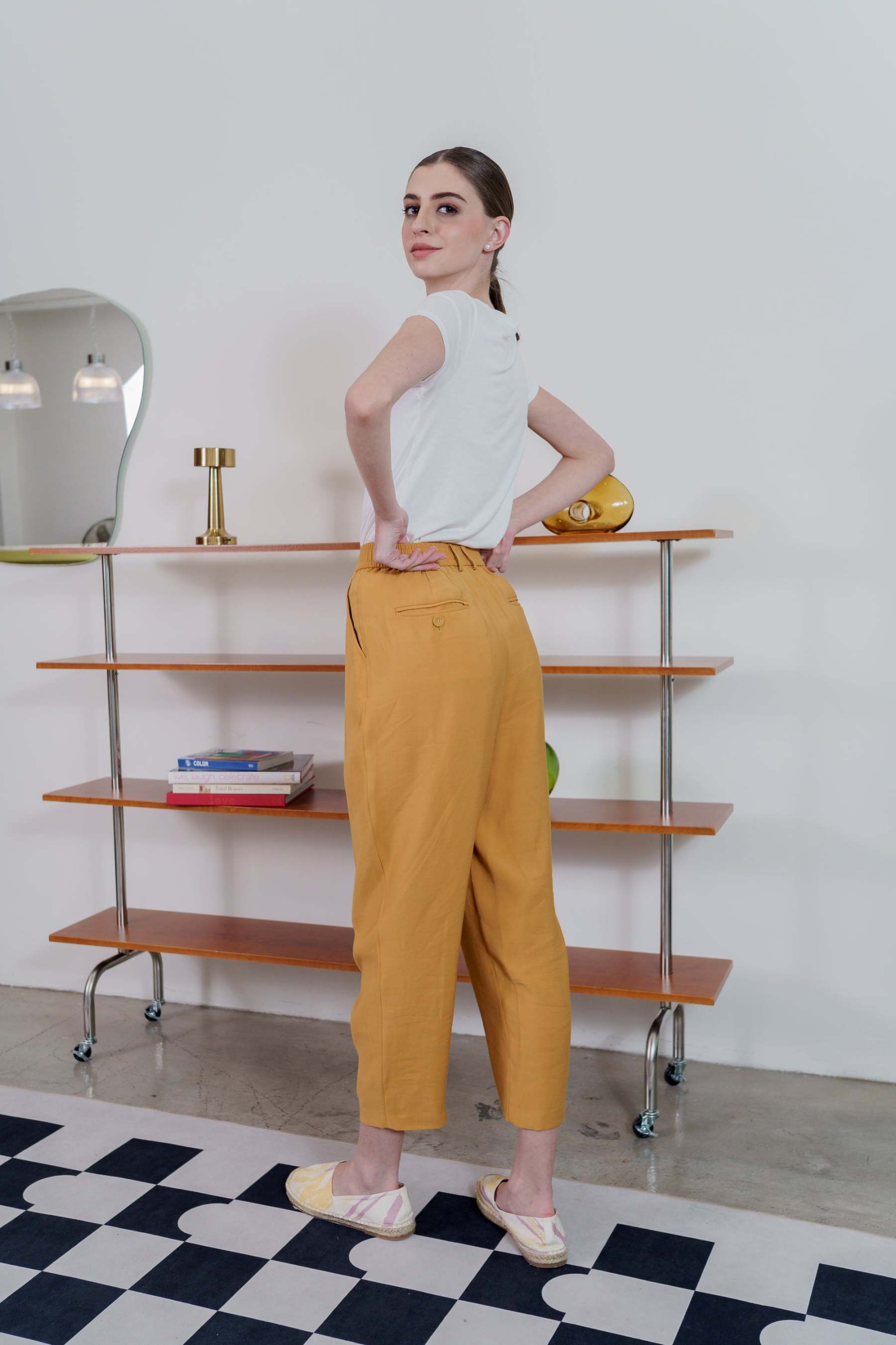 Mustard Tapered Women's Pants 