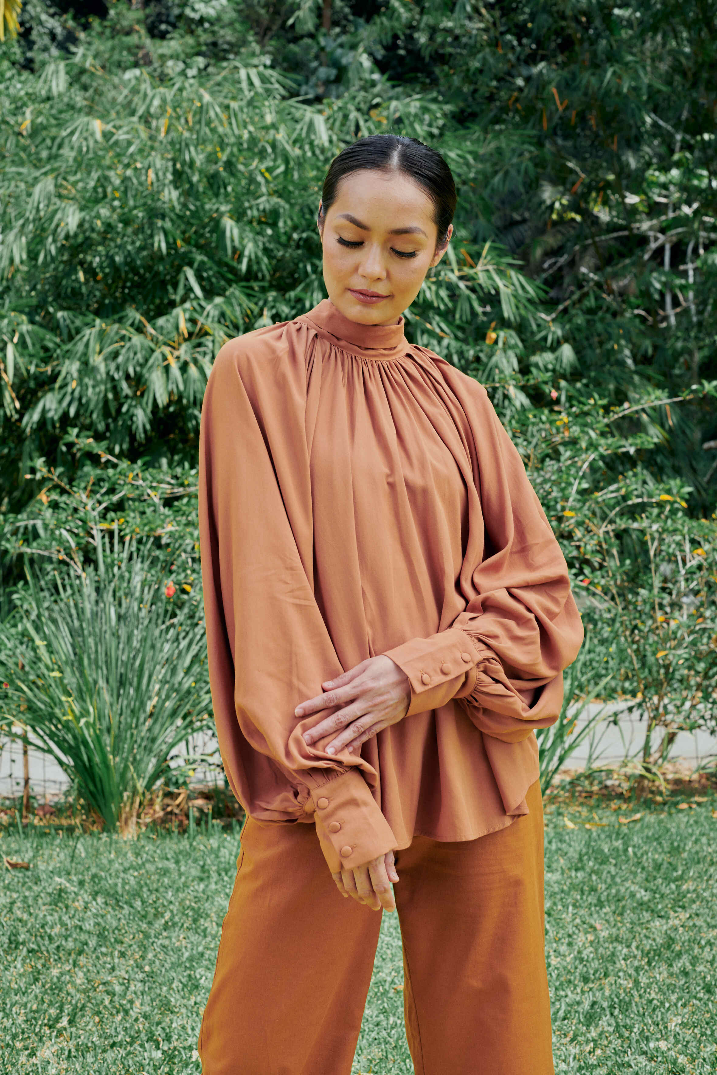 Elsie Light Brown Long Sleeve Top