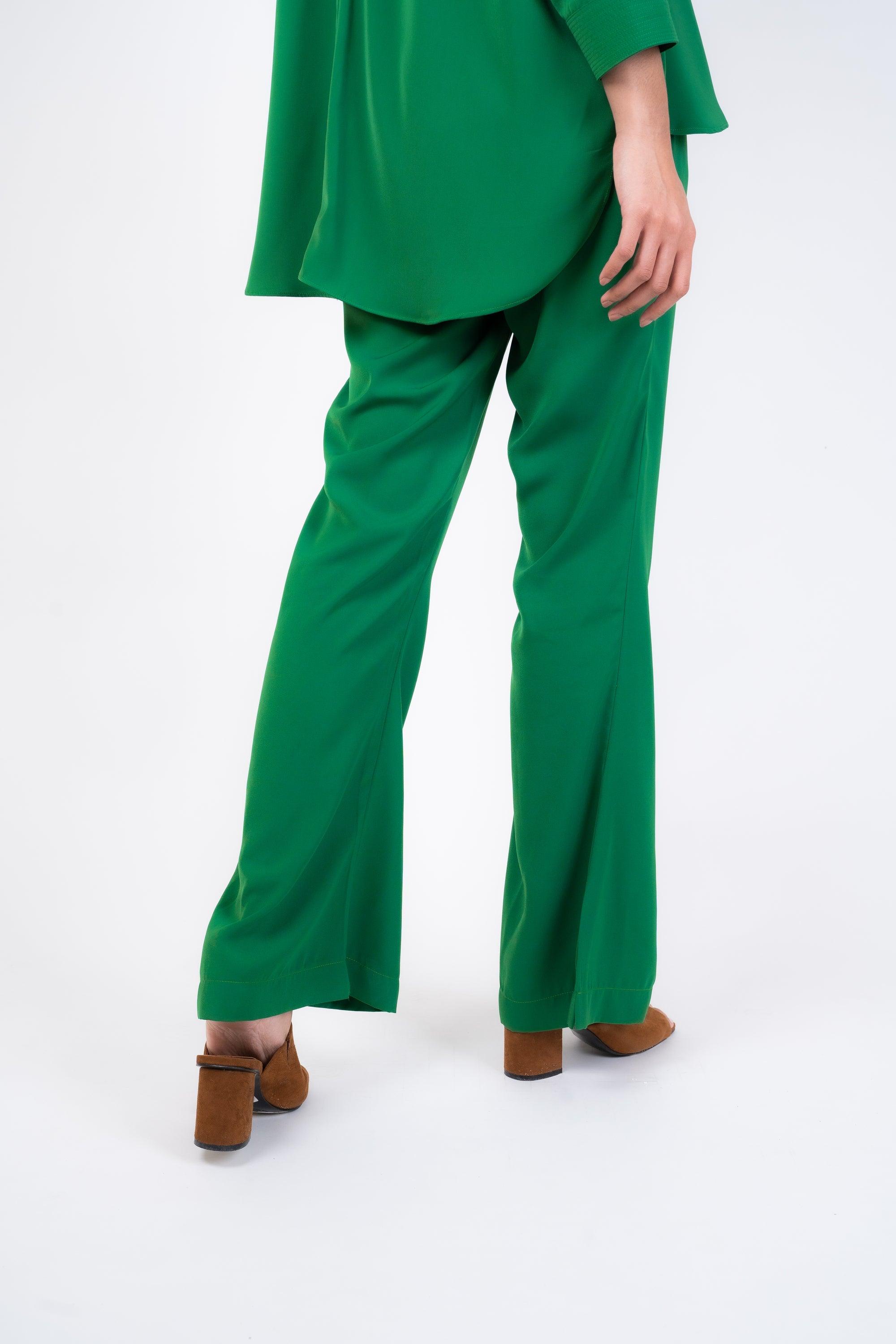 Kiko Green Flare Pants - Mimpikita