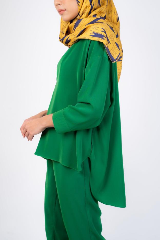 Aiko Green Notch Top - Mimpikita