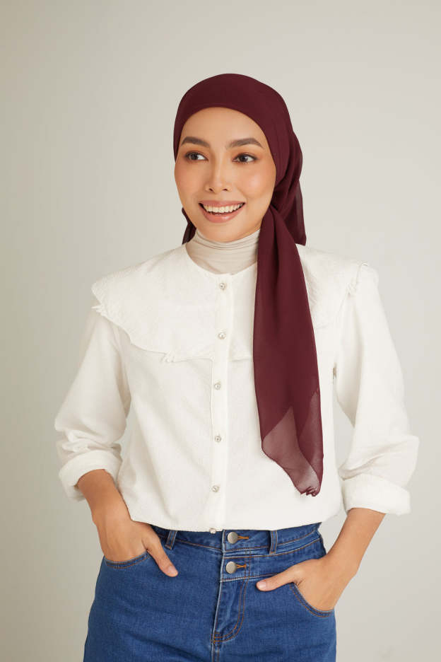 Clara Plum Head Scarf 