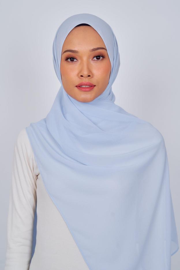 Women's Chiffon Shawl in Light Blue