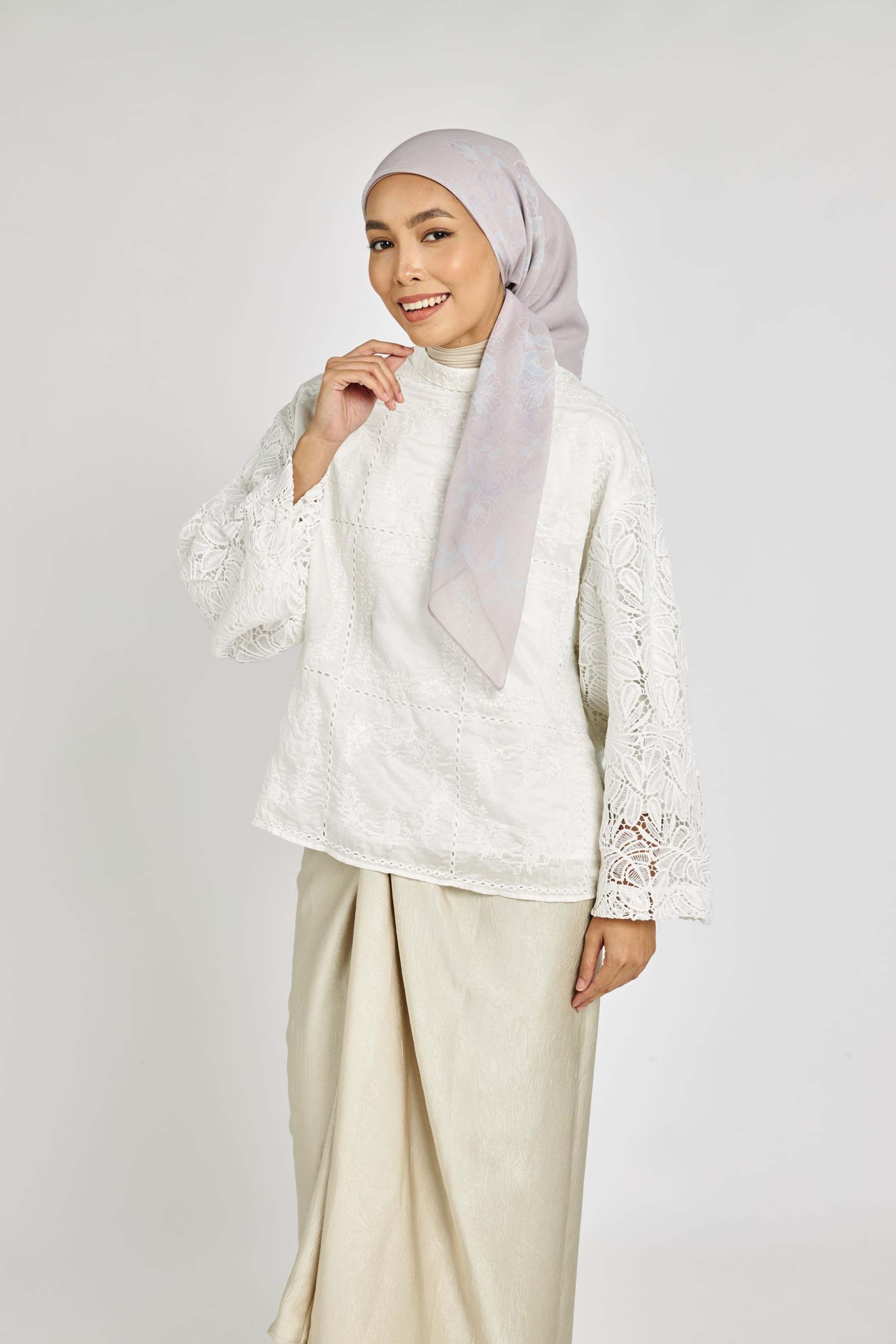 Kusuma Nude Square Scarf