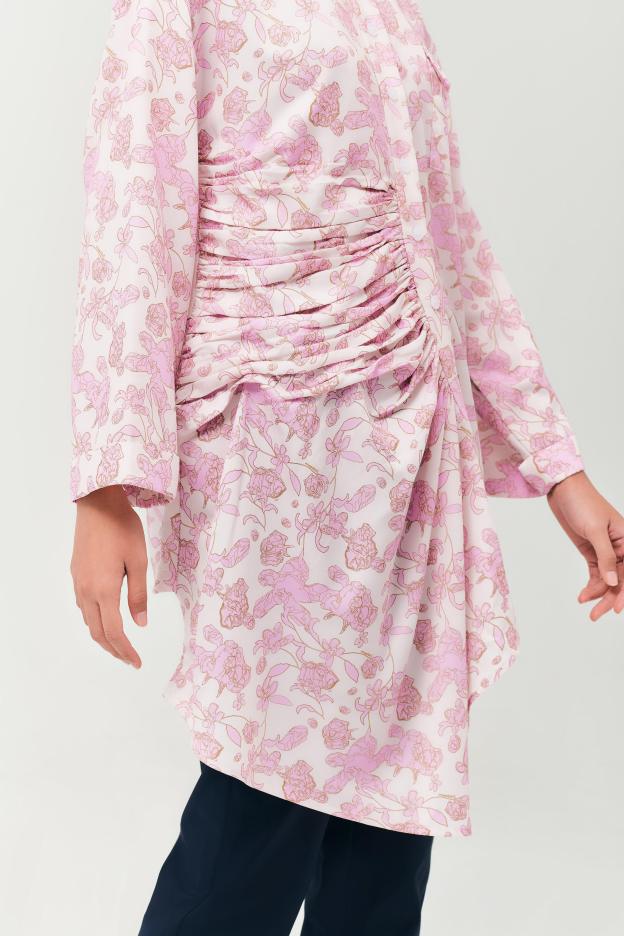 Lilac Daffodil Ruched Top - Mimpikita
