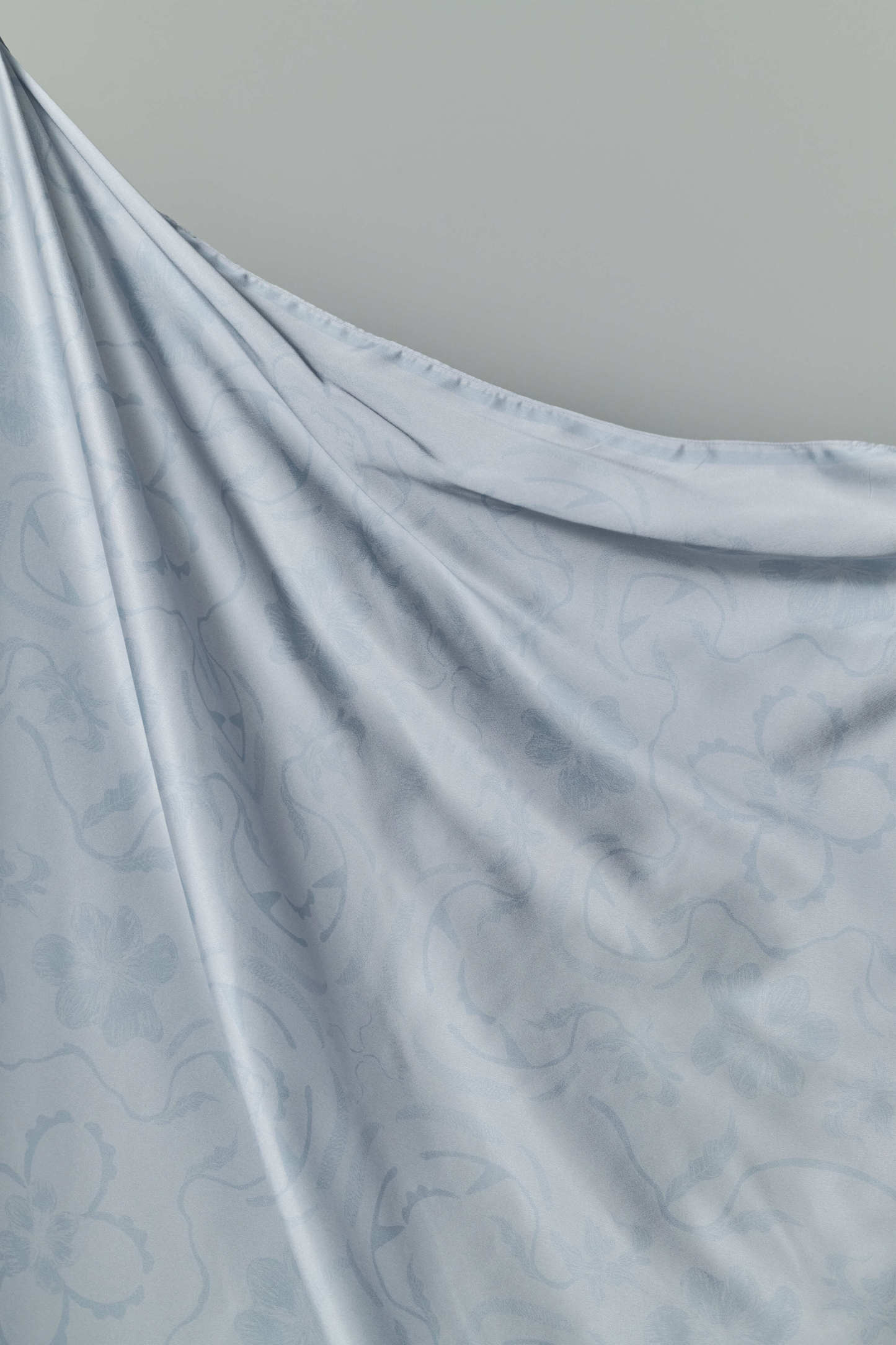 Hanna Powder Blue Satin Square Scarf