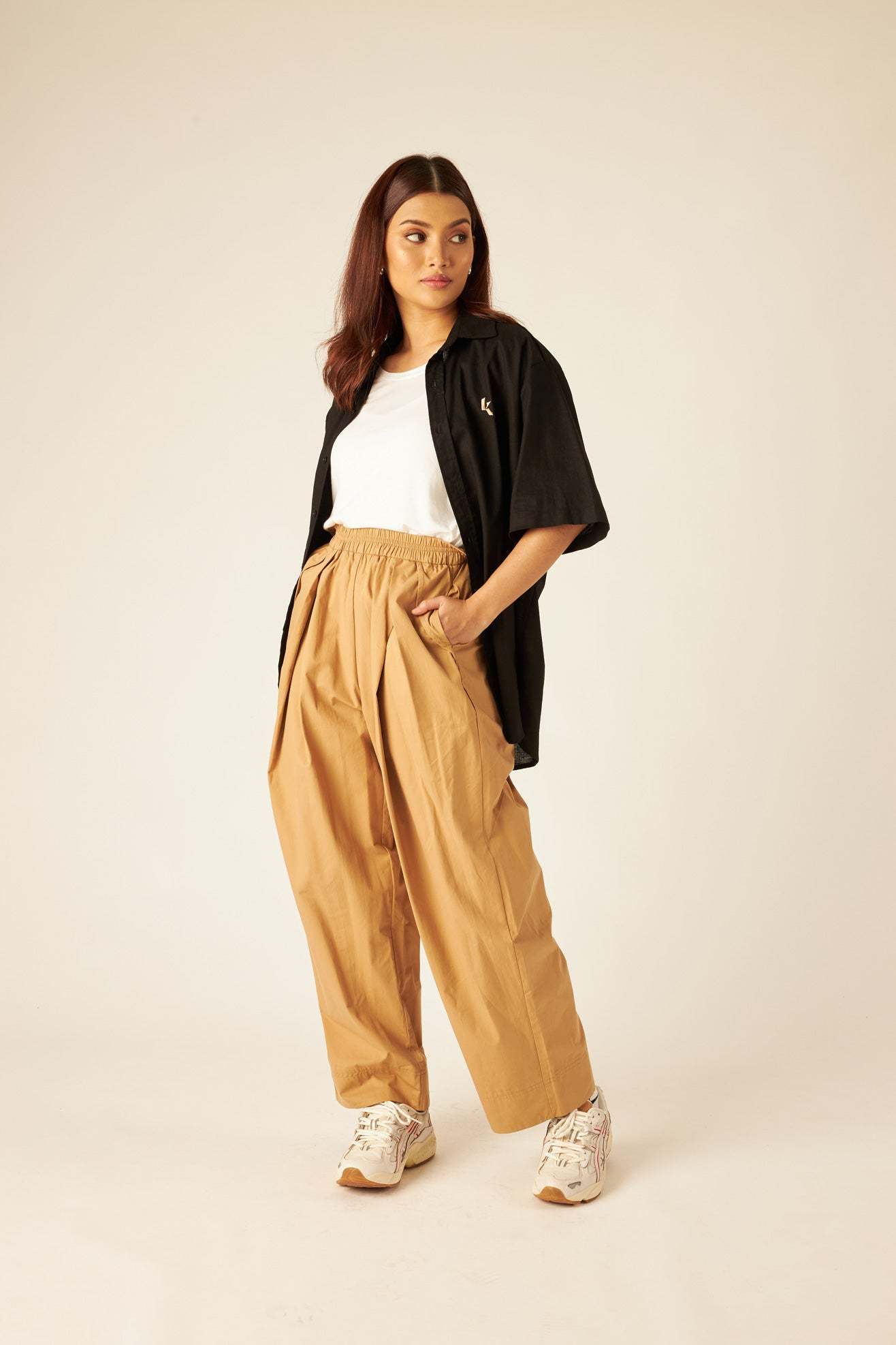 Khaki Baggy Trousers