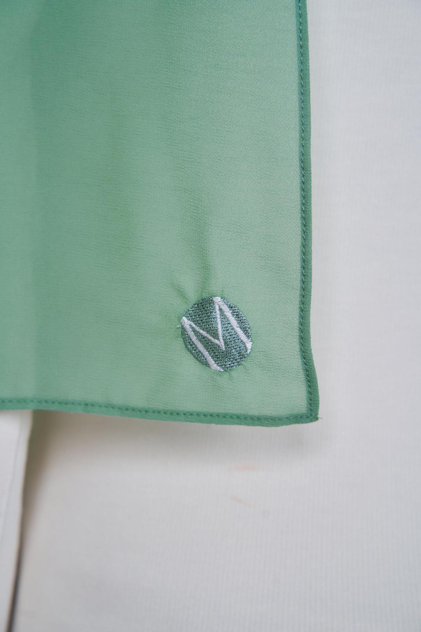 Women's Chiffon Shawl in Smoke Green