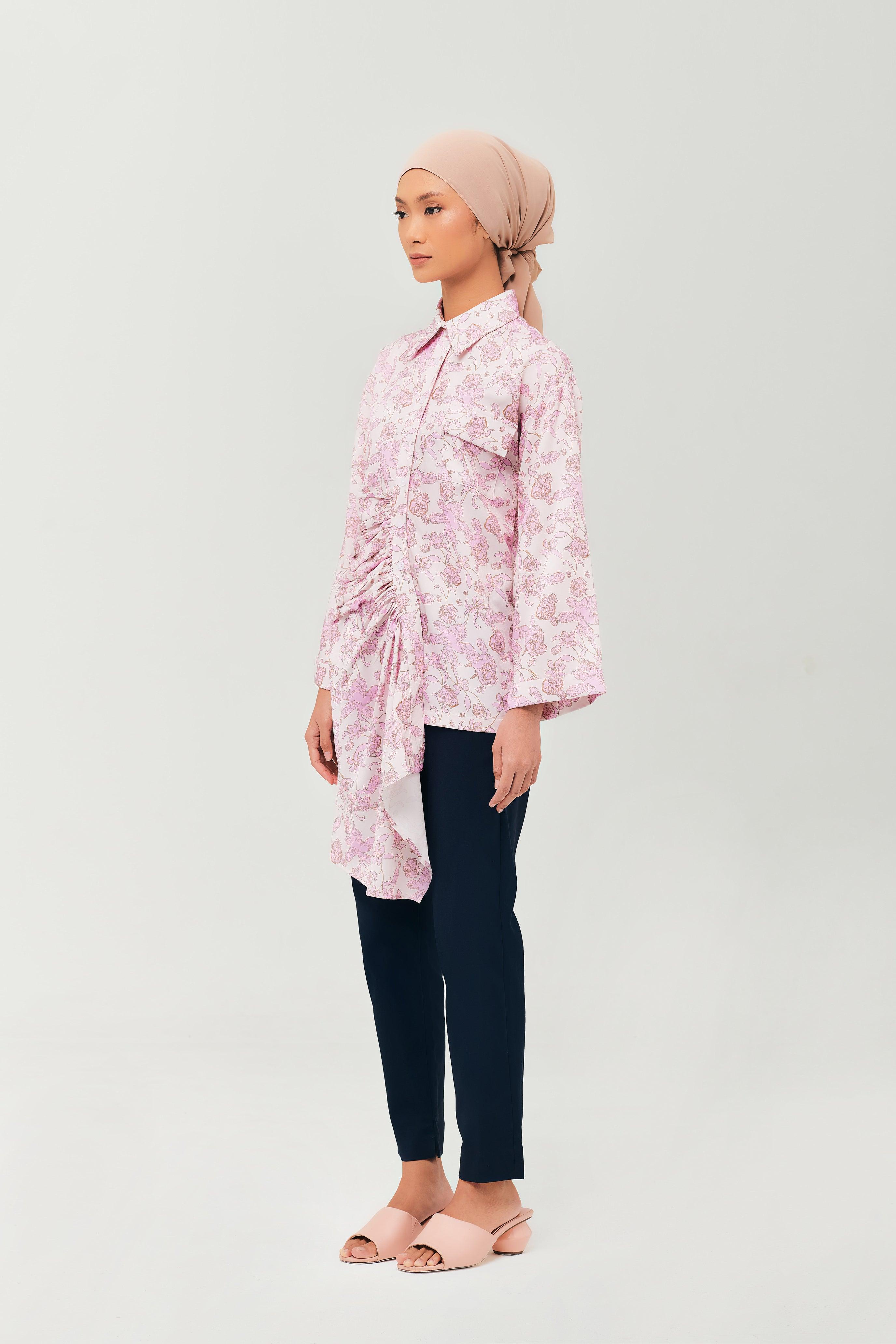 Lilac Daffodil Ruched Top - Mimpikita