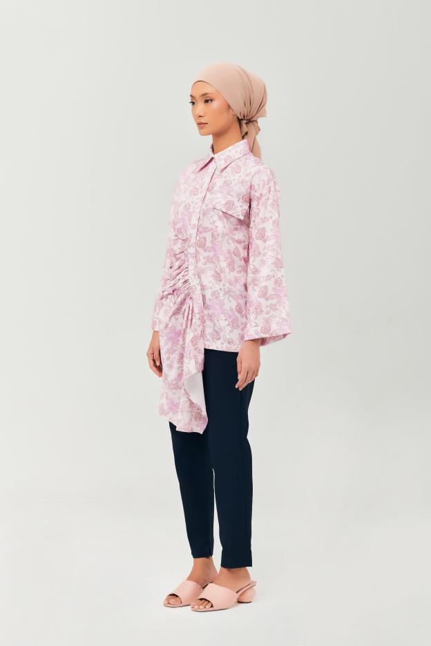 Lilac Daffodil Ruched Top - Mimpikita