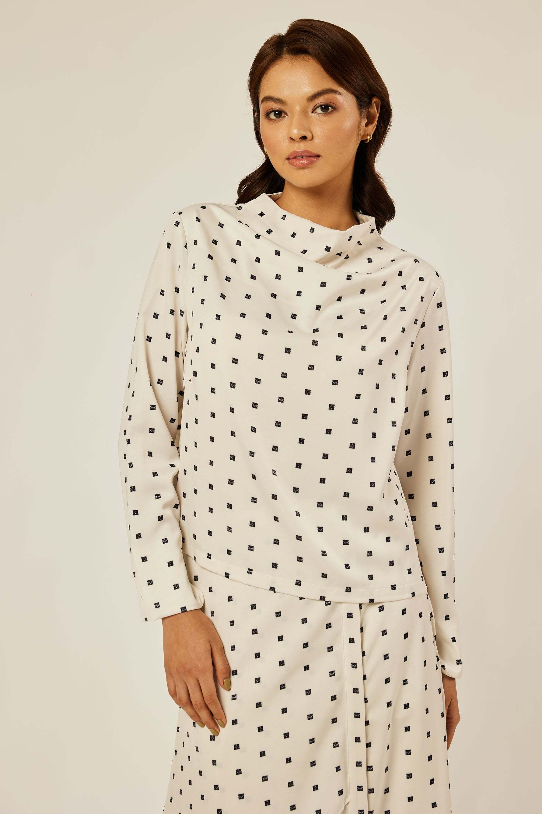 Maisie Off White Mono Top