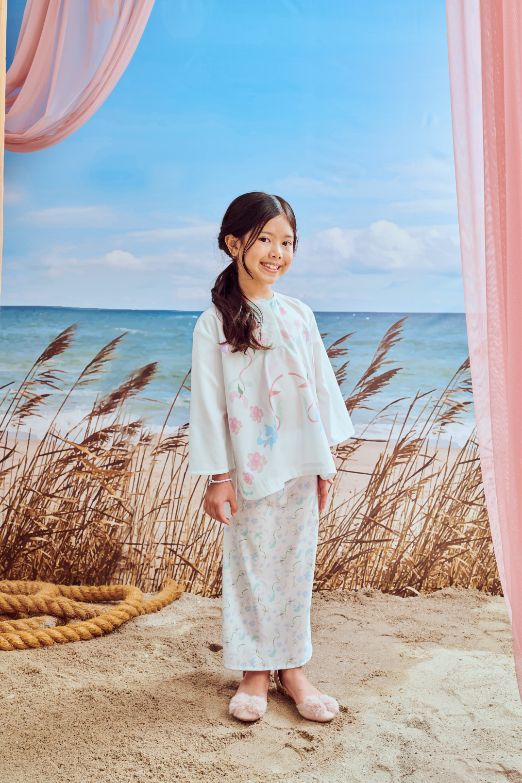Mini Hanna White Kurung