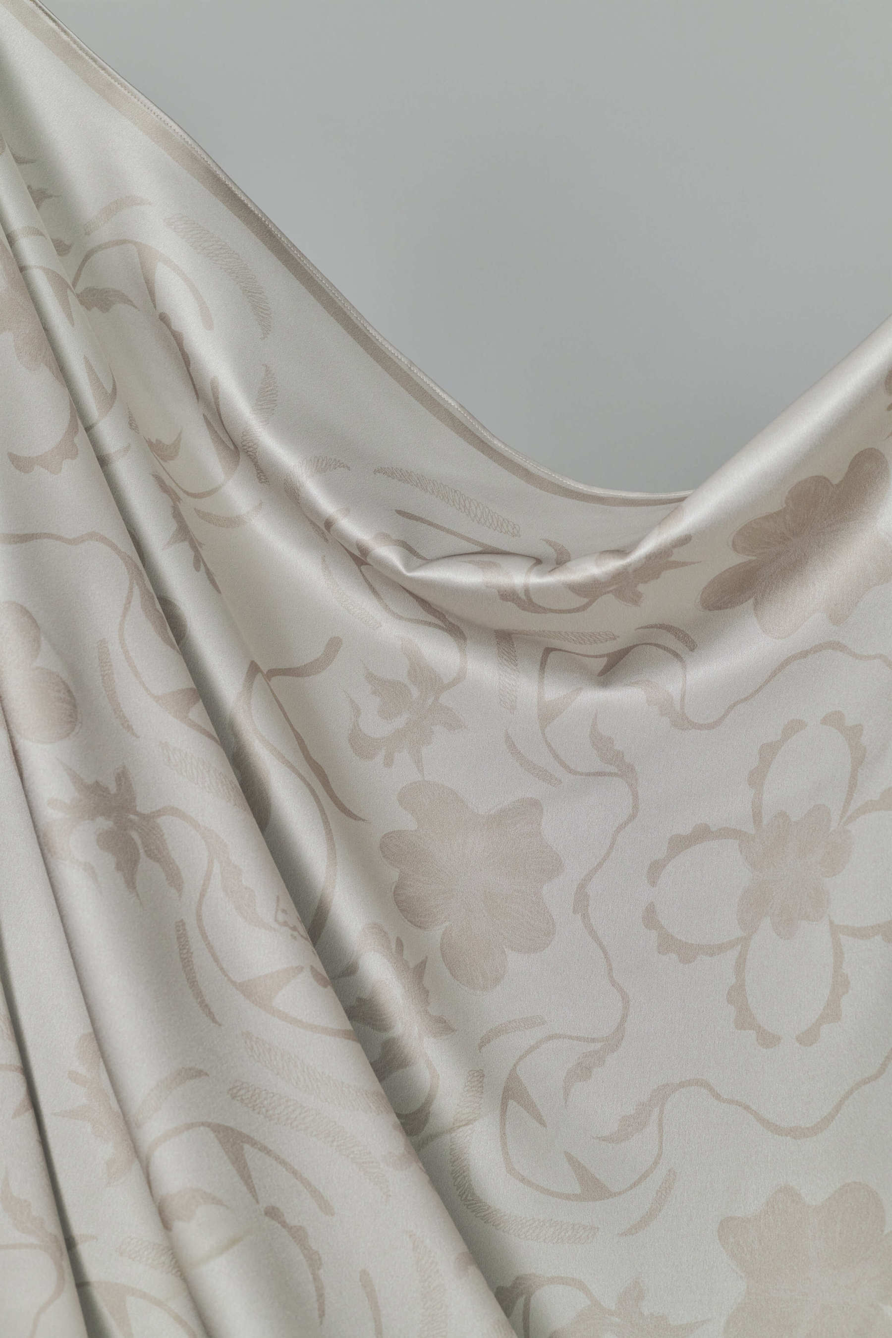 Hanna Champagne Satin Square Scarf